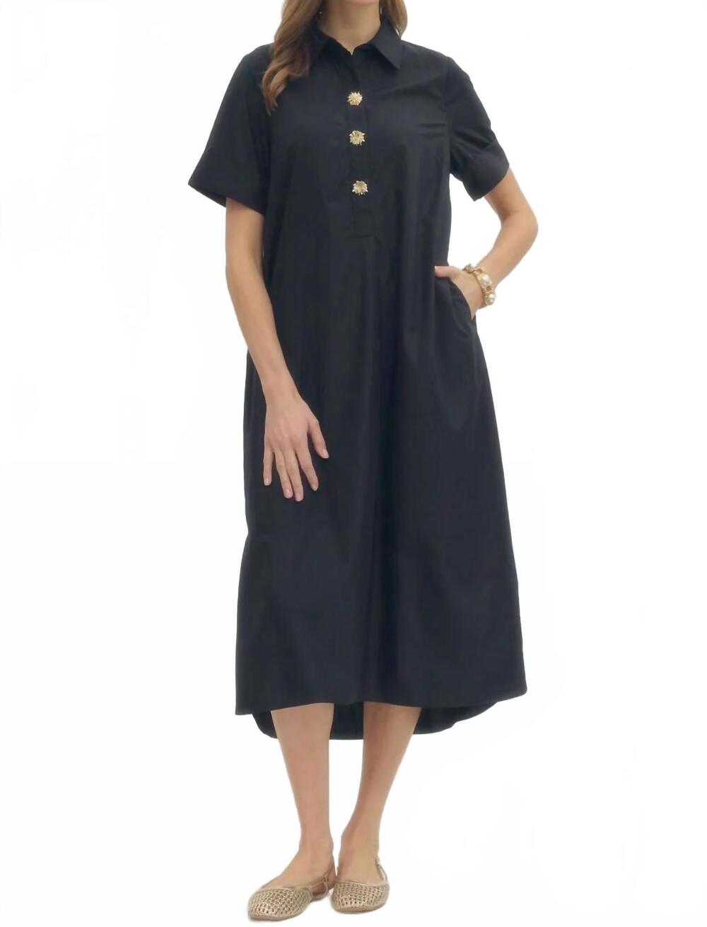 NEW ENTRO the everyday dress in black